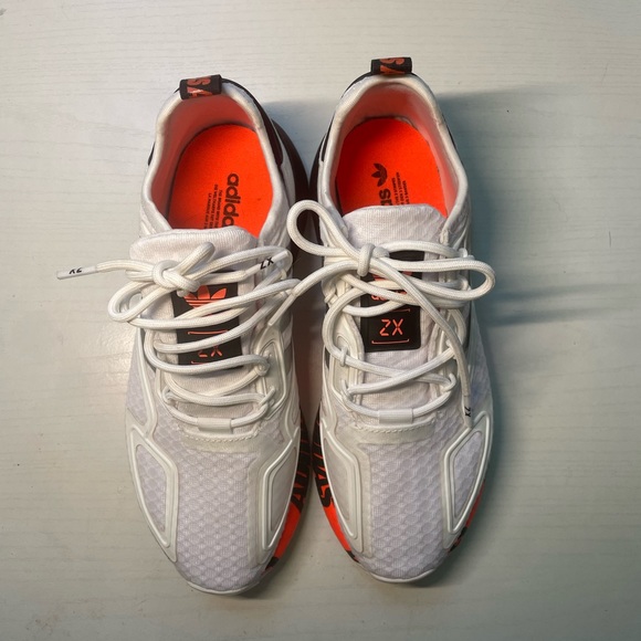 Adidas ZX 2K Boost “BOLD LOGO GRAPHIC” Neon Orange Silver White and Black (Sz 7) - Picture 5 of 9